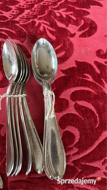 Platerowe łyżeczki Sygnowane punce Komplet 6 Gdańsk sprzedam