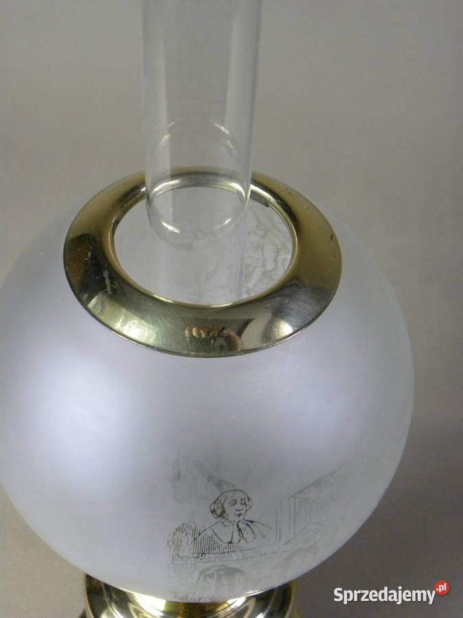 Duńska mosiężna okrętowa lampa naftowa Harnisch Legnica