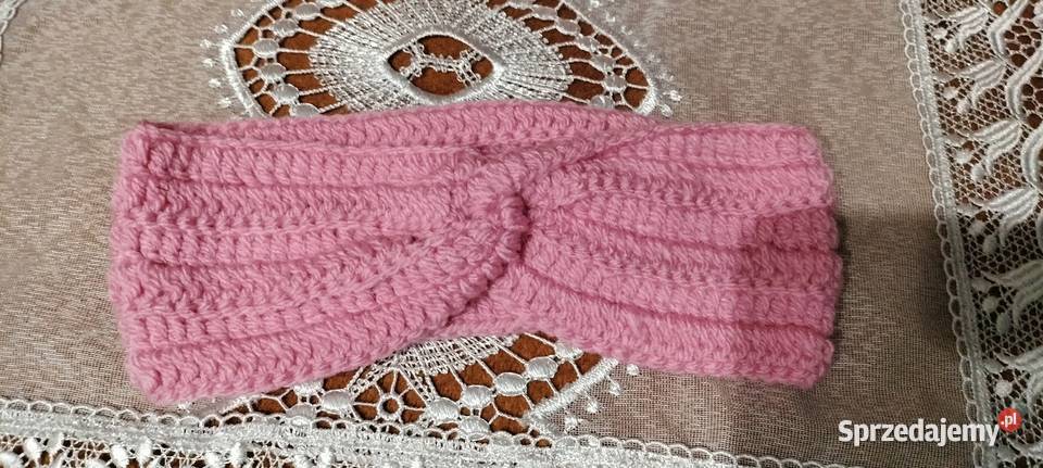 Ręcznie robiona opaska na głowę ciepła Częstochowa