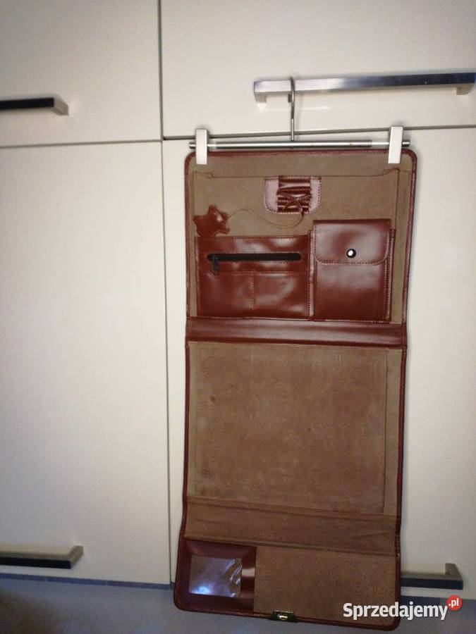 Aktówka ze skóry naturalnej w kolorze brązowym