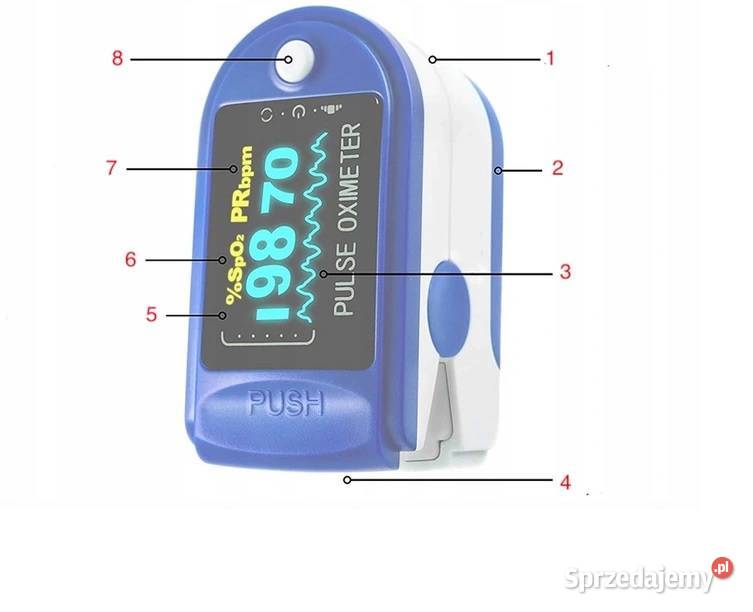 MEDYCZNY PULSOKSYMETR NAPALCOWY OXIMETER KLIPS Poznań