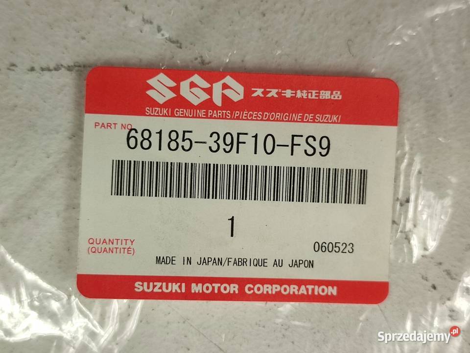 NAKLEJKI NA PRAWY BOCZEK SUZUKI GSXR600 2003 osobowe