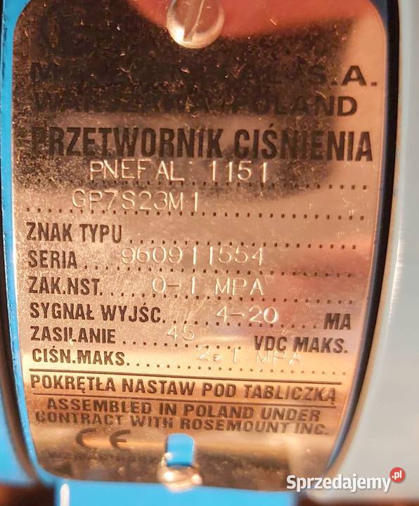 Przetwornik ciśnienia mera pnefal Instalacje