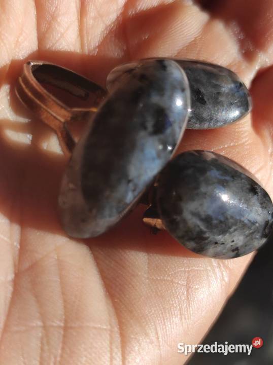 norweski kamień księżycowy pierścionek klipsy Dla kobiet Kielce sprzedam