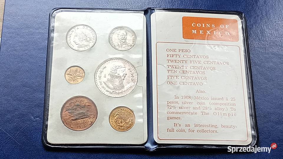 Stare monety 6 monet SET Meksyk stan menniczy