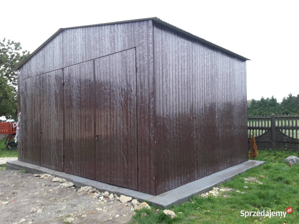Grafitowy Garaż Blaszany 8x9m Magazyn Hala Sędziszów Małopolski