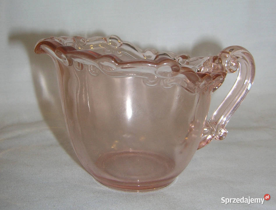 mlecznik vintage depresyjne szkło pinkAld