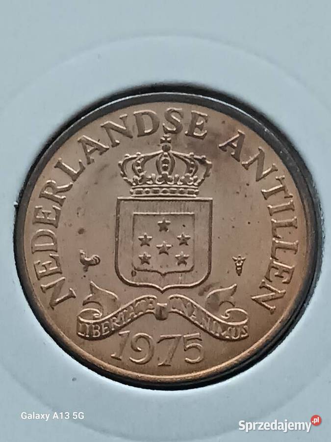 2 i 12 centa Antyle Holenderskie 1975 r UNC Numizmatyka Konin