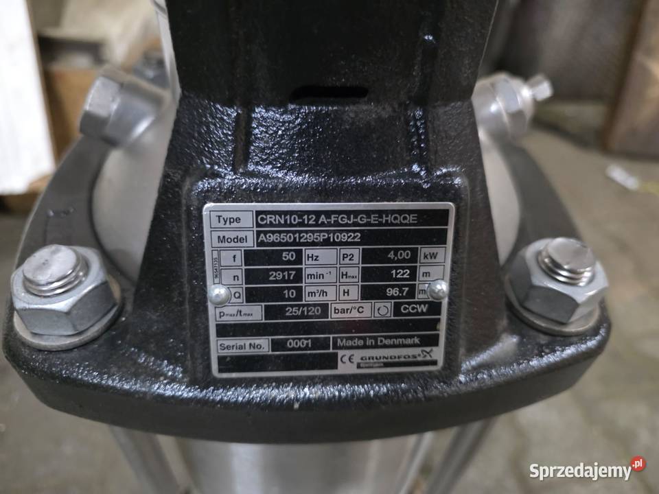NOWA Pompa Grundfos CRN 1012 AFGJGEHQQE Stal Karsin