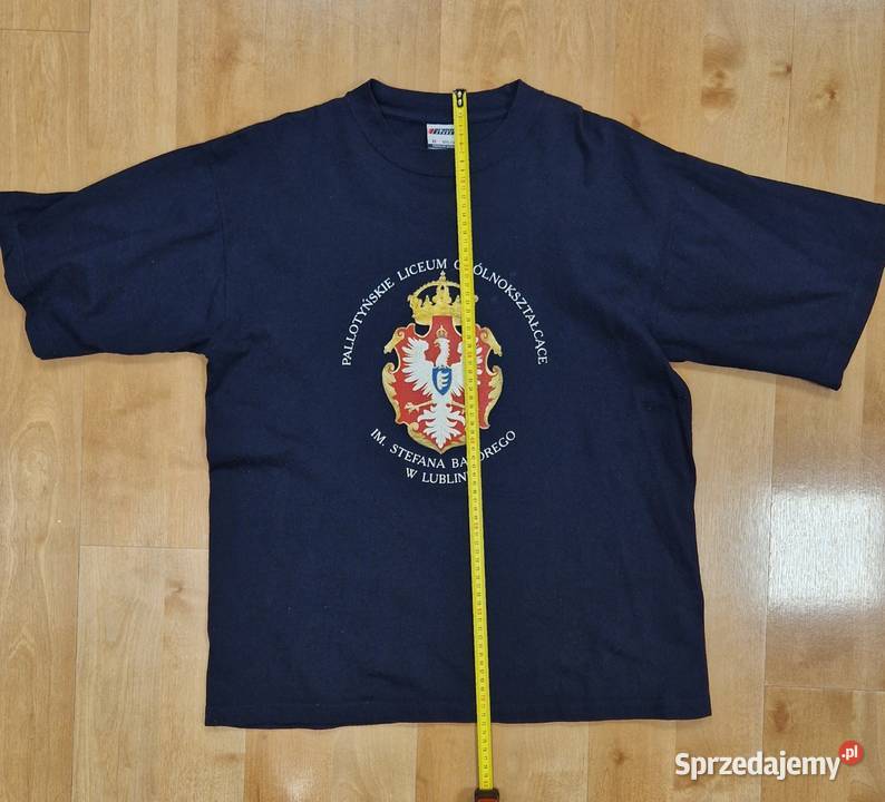 TSHIRT męski bawełniany z nadrukiem granatowy Odzież codzienna Odzież codzienna Lublin sprzedam