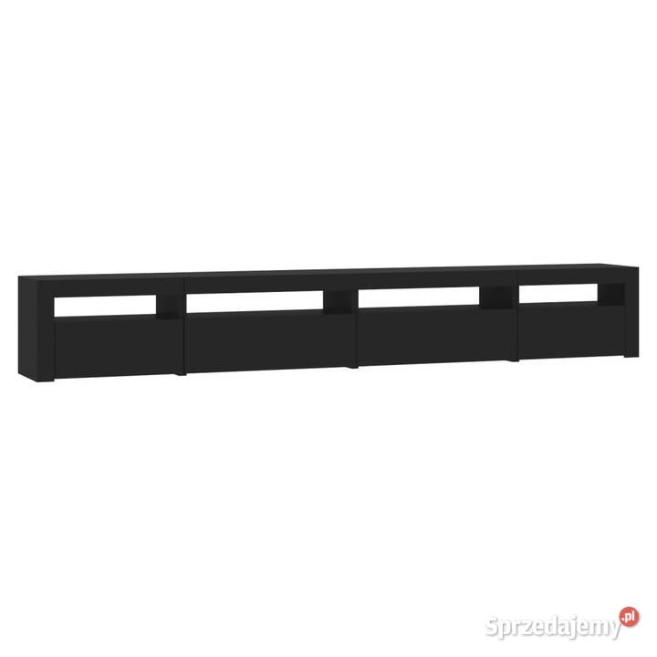 Szafka pod TV z oświetleniem LED czarna