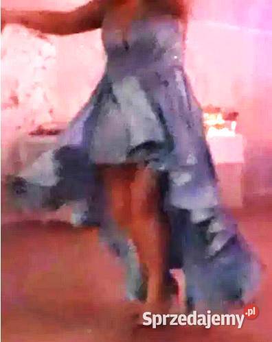 Piękna SUKNIA WESELNA karnawałowa błękitna