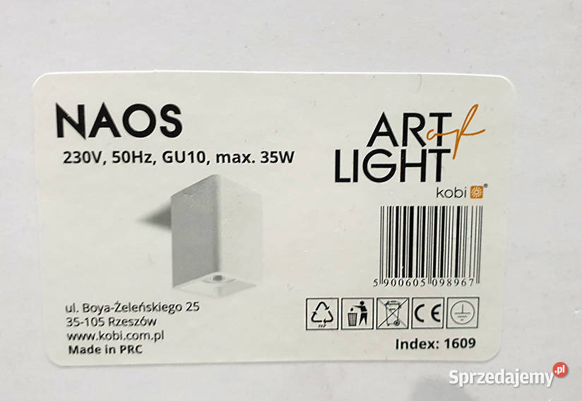 Oprawa KOBI NAOS biała ART of LIGHT biały Tarnowiec