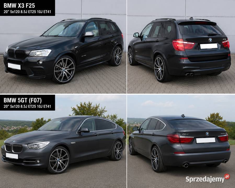 20 BMW 5gt f01 x3 f25 x4 f26 dwie szerokości Lubasz