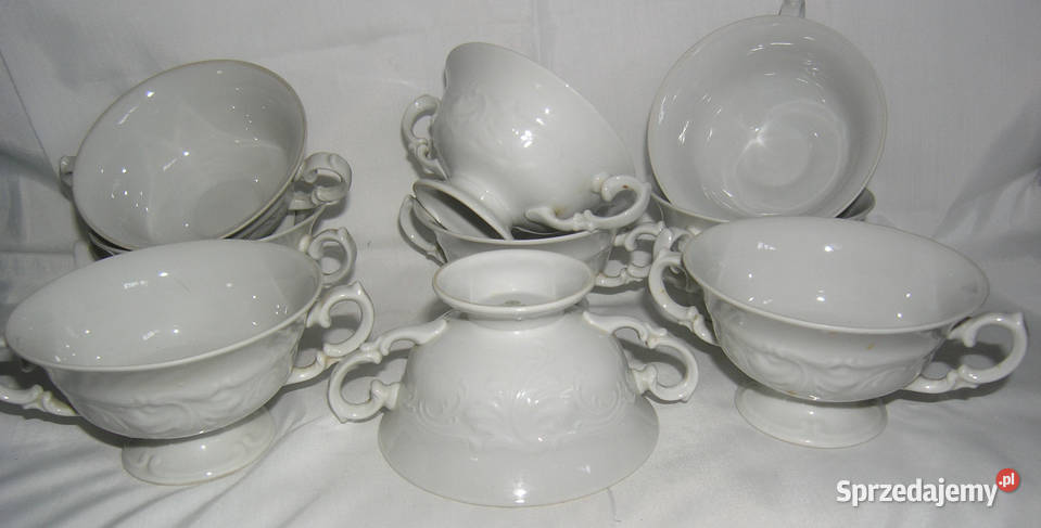 bulionówki Fryderyka porcelana białeJSzD Bartków