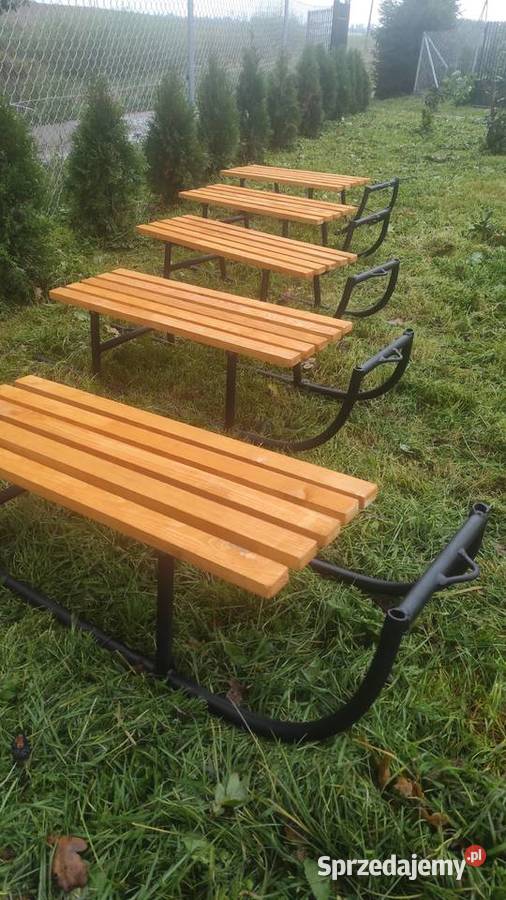 Sanki metalowe mocne Nowe spawane sznurek Sanki Morąg