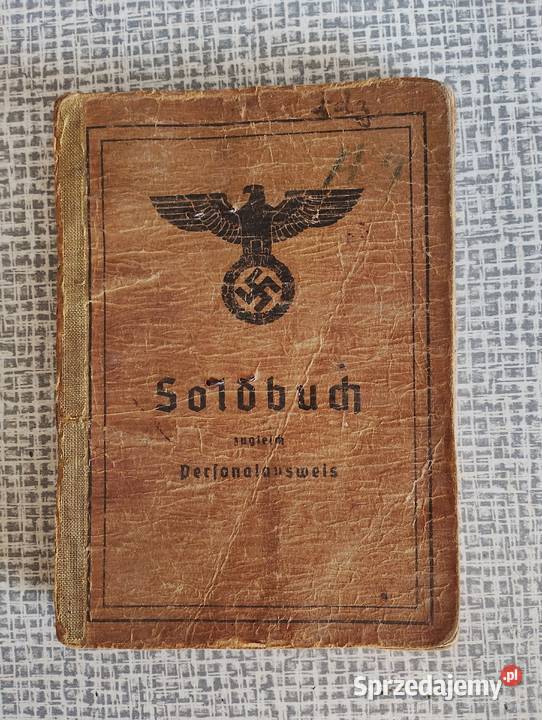Oryginalny SOLDBUCH ks wojskowa Rzesza Wehrmacht Katowice