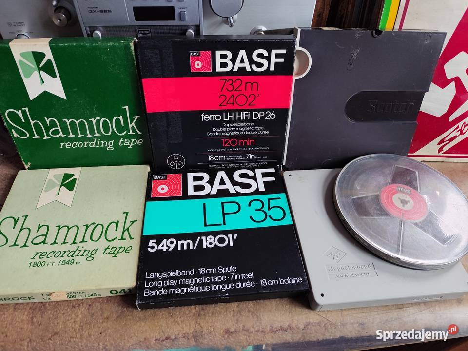zapisana taśma BASF AGFA SCOTCH SHAMROCK 18 Stargard