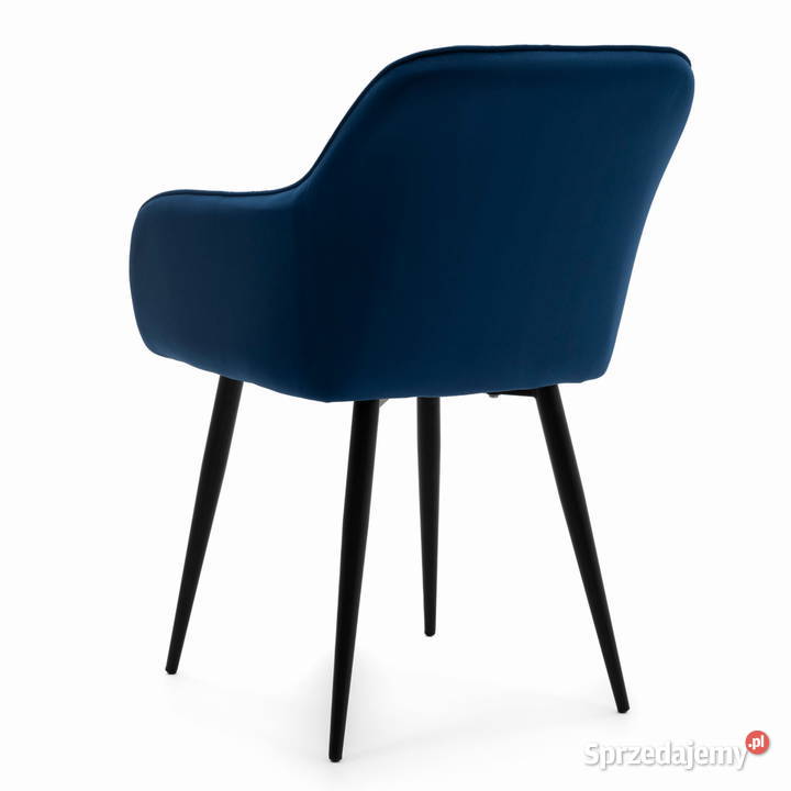 Granatowe Krzesło Tapicerowane Lago Wysyłka 24H Tarchały Małe