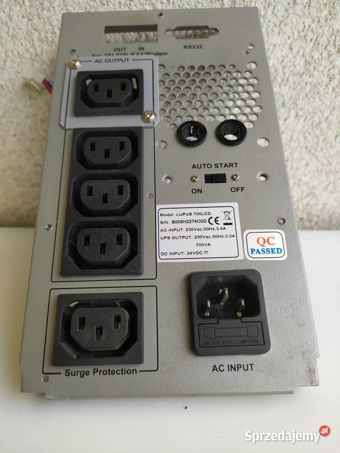 UPS gniazda zasilające z płytką kpl 230W warmińsko-mazurskie Olecko