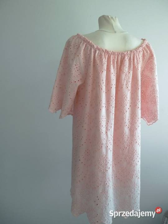 Sukienka Ażurowa Trapezowa Bawełniana Włoska podlaskie