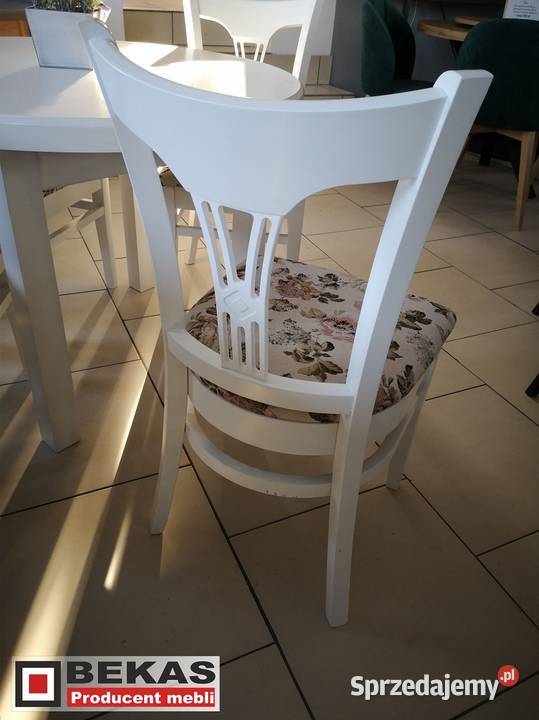Stylowe Krzesło RIMA Białe Lakierowane Bekas Producent Italy
