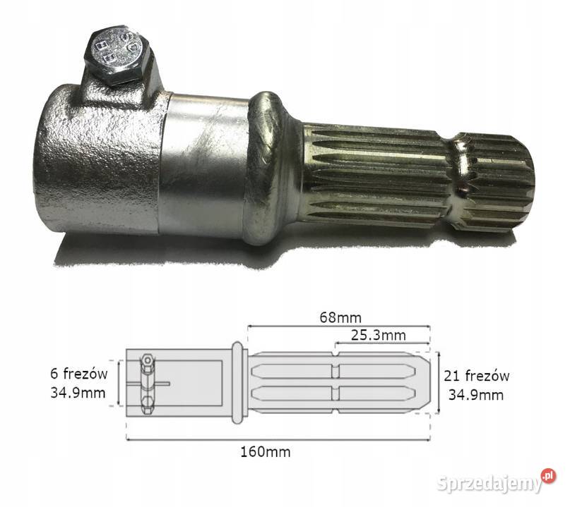 Adapter WOM 6 frezów 349mm 21 frezów 349mm Pozostałe Kamionna
