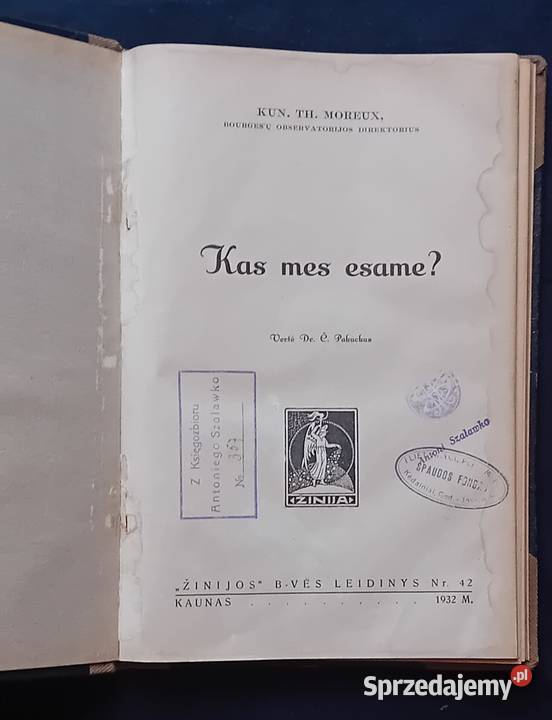 Dr C Pakuckas Kas me asame Żinijos Kaunas 1932 r Koźminek