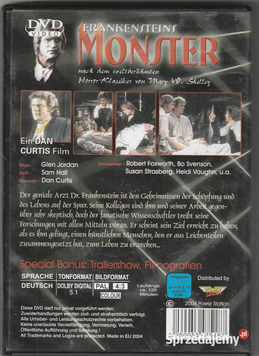 Frankensteins monster Mary W Shelley DVD Filmy
