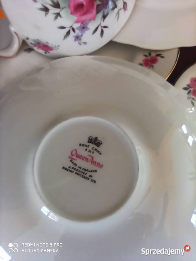 Filiżanka z talerzykiem deser Queen AnneMade in Gdańsk