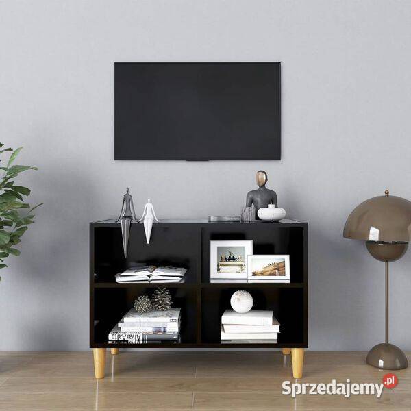 vidaXL Szafka pod TV z drewnianymi nóżkami Pozostałe mazowieckie Warszawa