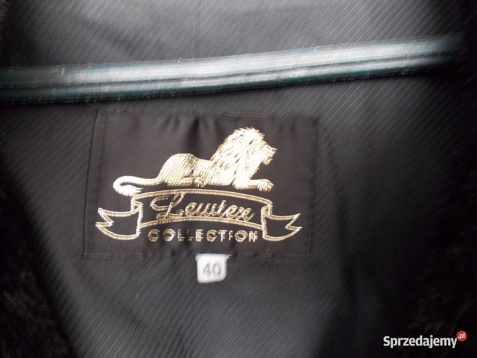 Futro czarne sztucznego tworzywa śląskie Dąbrowa Górnicza