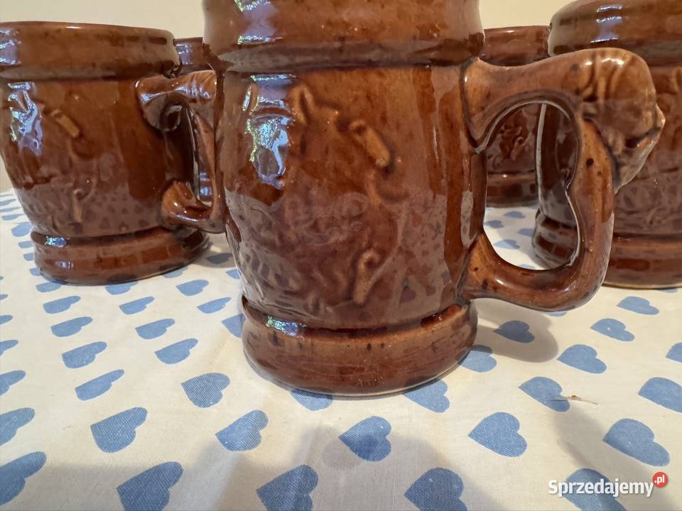 Kufle do piwa z czasów PRL lata 70 te 6 sztuk