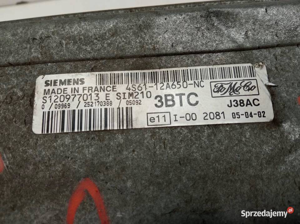 STEROWNIK SILNIKA 4S6112A650NC Ford Fiesta Mk6 świętokrzyskie