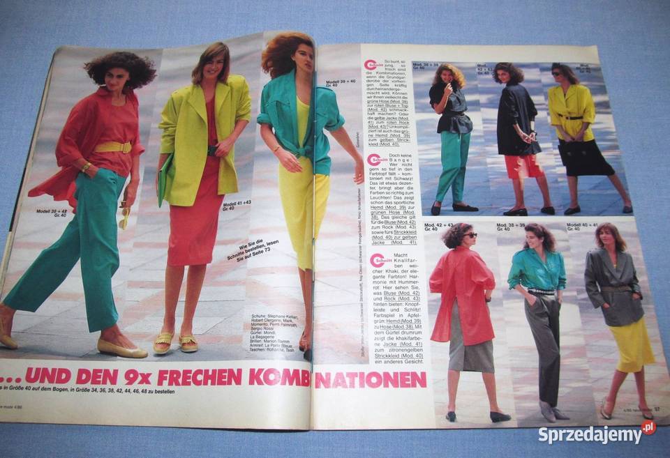 8 x Neue Mode 19868788 Vintage moda szycie Hobbystyczne Skępe