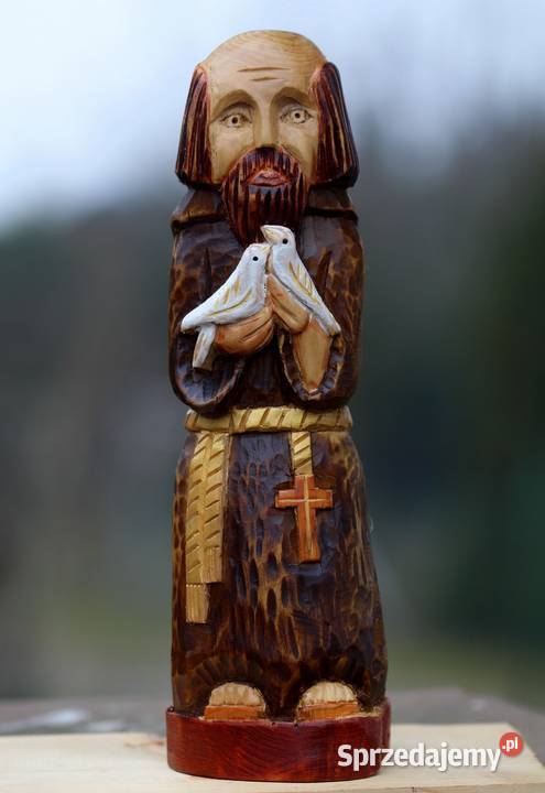 Św Franciszek rzeźba ludowa Gniezno sprzedam
