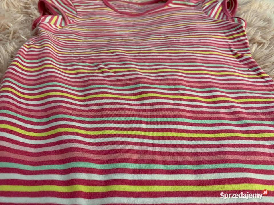 Tshirt koszulka z krótkim rękawem w paski Rozmiar 36(S) Topy i koszulki Jasło