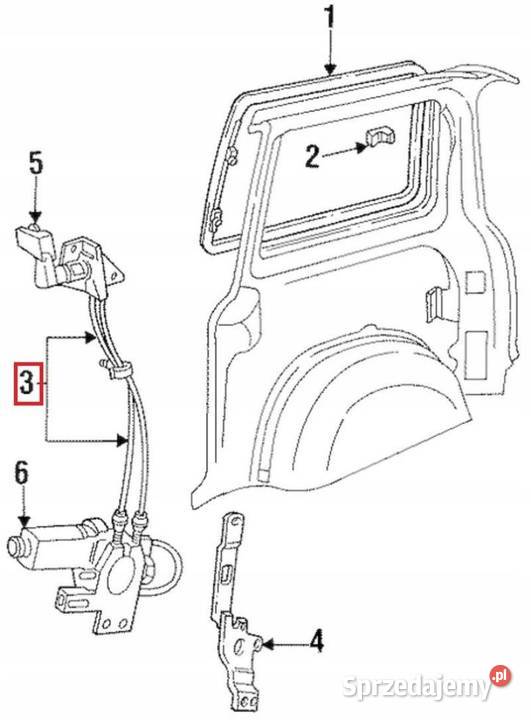 LINKA SZYBY UCHYLNEJ LEWY TYŁ CHRYSLER TOWN zASO