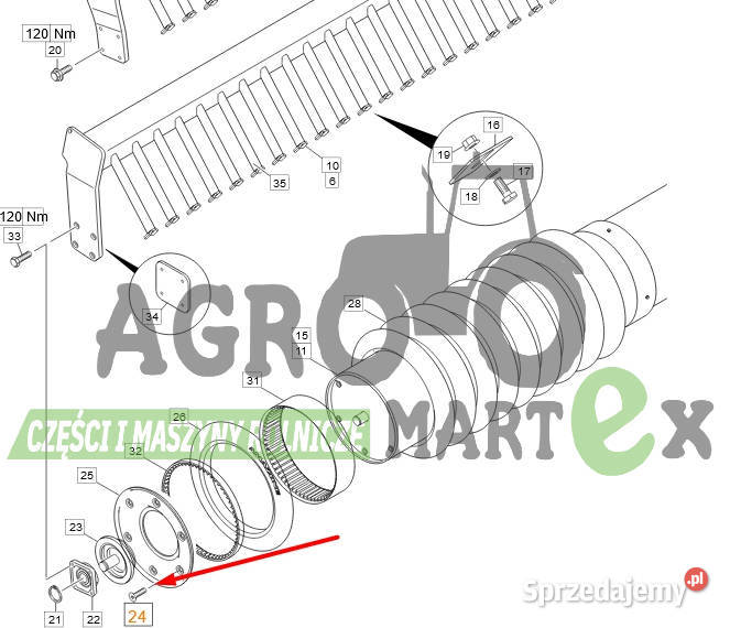 DD199 DD208 ŚRUBA M16x60 AMAZONE Wichrów