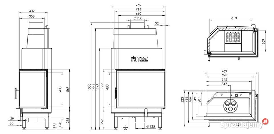 HITZE AQUASYSTEM 6853L Wkład kominkowy z Ogrzewanie wielkopolskie Poznań