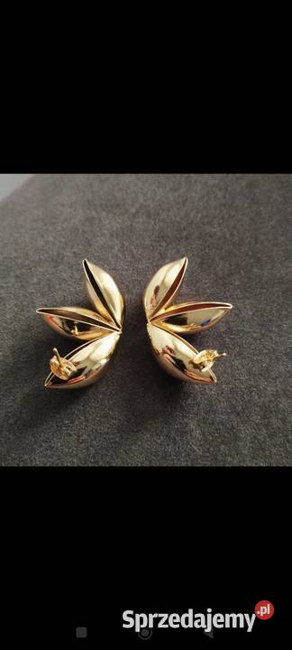 Kolczyki liście kwiaty na sztyft Warszawa sprzedam