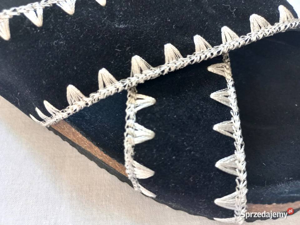 Klapki czarne Buty białe r 38 damskie BOHO Białystok
