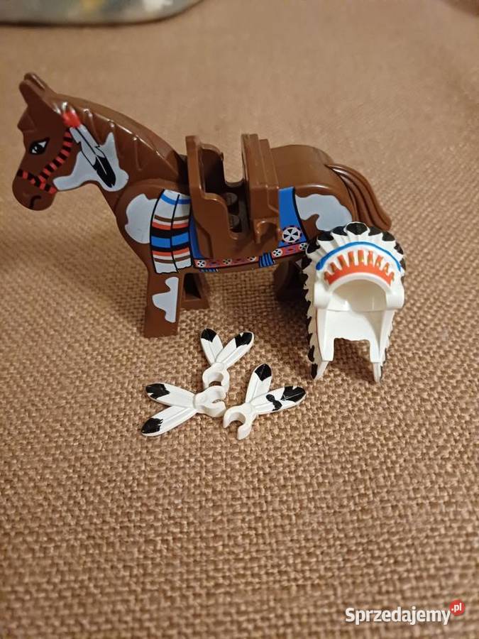 Lego Indianski koń i elmstrojupióropusz piórka Gdynia