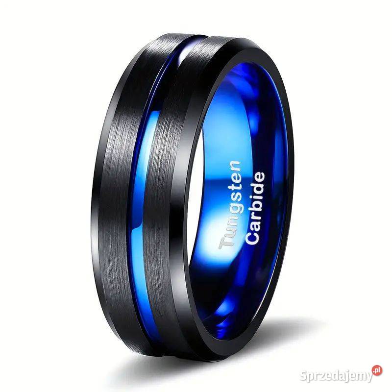 Obrączka z wolframu w ciekawym stylu Swarzędz