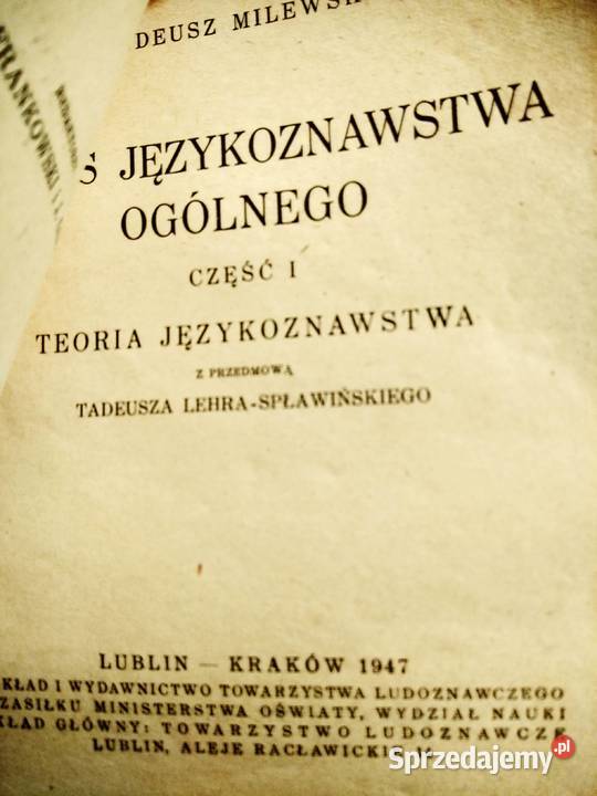 Zarys językoznawstwa ogólnego unikaty Antykwariat