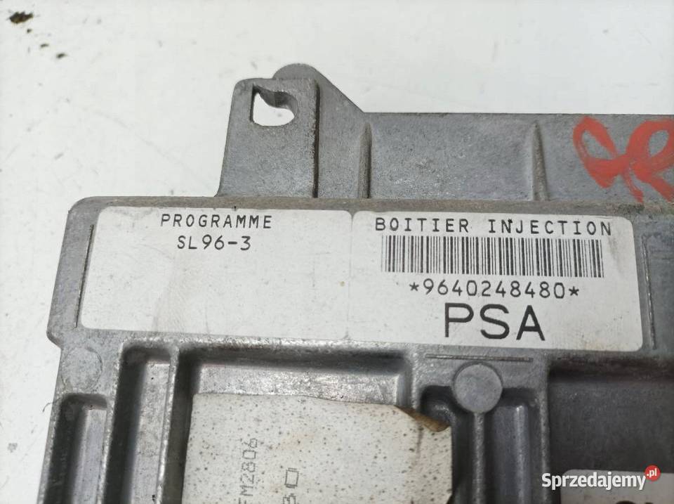 STEROWNIK SILNIKA 9640248480 18 B 110 Peugeot Rok produkcji 2000