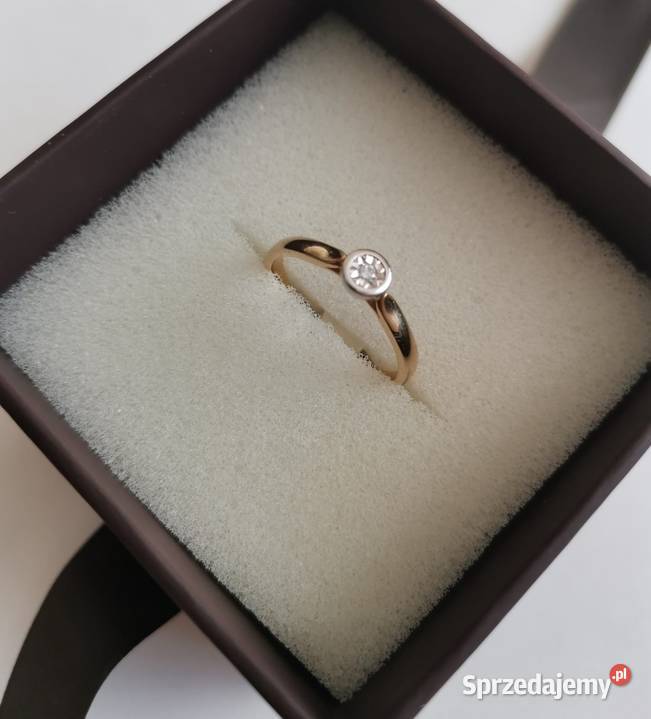Złoty pierścionek zaręczynowy Wieruszów