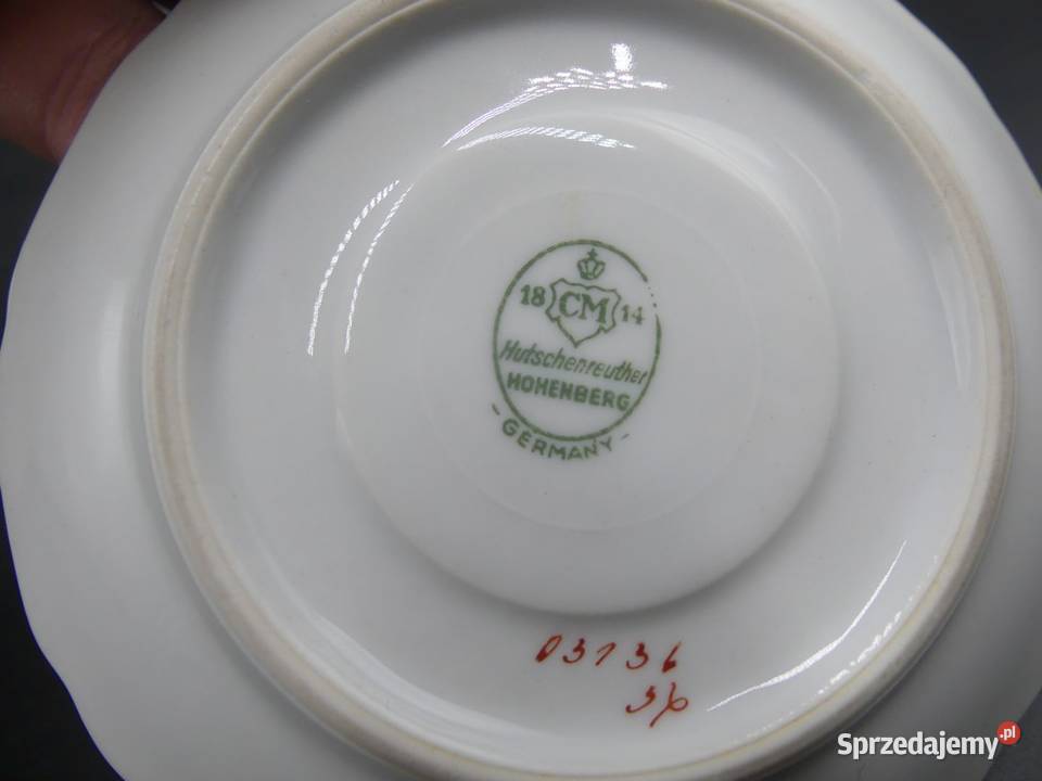 Zjawiskowa bogato złocona mokka Hutschenreuther Porcelana i szkło wielkopolskie Poznań