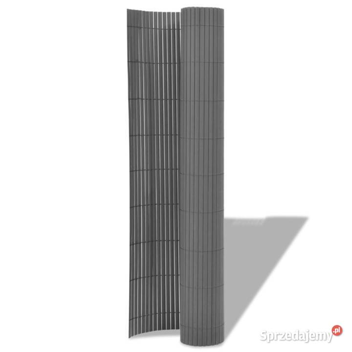 vidaXL Dwustronne ogrodzenie ogrodowe PVC