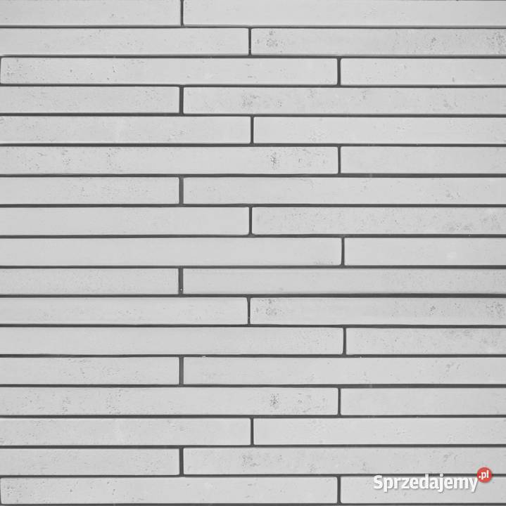 Płytki ceglane na elewację Slim Long White 52 Warszawa